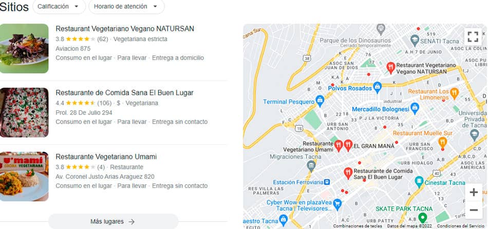 local-pack-restaurantes-vegetarianos-tacna-seo-local